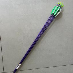 Selling as changed poundage and bought them before Covid.
I have 5 sets to sell
6 x Easton JAZZ Arrows Purple. complete arrow including point, nock and vanes fitted If you know you’re archery then you will know that Easton are the leading brand in arrowsy. And have supplied the best arrows money can buy for centuries. Purple Aluminium. 25 inch . Free postage mainland Uk only. For higher rate postcodes please contact us first DESCRIPTION Jazz features all the accuracy benefits of XX75 alloy 7075 aerospace alloy - Hard-anodized finish - Guaranteed straightness: ± .005″ - Weight tolerance: ± 2% - Strength (psi): 90,000 - Precision-ground nock swage SPECIFICATIONS Brand Easton Color Purple Size 1816 26 inch 6/Pk