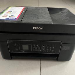 Epson WorkForce WF-2870DWF Colour Inkjet All-In-One Printer which is in excellent working condition and prints perfectly as it would do from new.
The printer comes with Power Cable,Inks

Compact multifunction inkjet printer designed for home offices with ADF, large LCD screen, Wi-Fi and mobile printing.

This stylish, compact and easy-to-use multifunction inkjet printer can reduce waste and costs with A4 double-sided printing and affordable individual inks. Speed through multi-page copying, scanning and faxing with the Automatic Document Feeder (ADF), scan-to-cloud technology and the large 6.1cm LCD screen. Printing on the go is easy with Wi-Fi, Wi-Fi Direct and mobile printing app.