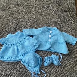 Baby doll fits reborn also knited outfits in good condition £5 each set collection only