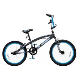- Hit the skate park in style on the 20 Inch Hybrid Theory BMX Bike. The stunt pegs and 360⁰ giro headset are designed to show off your stunts. Street-art inspired graphics and contrasting blue details complete the BMX style.

- 20" wheel BMX minimum age for this style of bike would be between 7 and 8 years.

Great condition, 50£
Only collection.