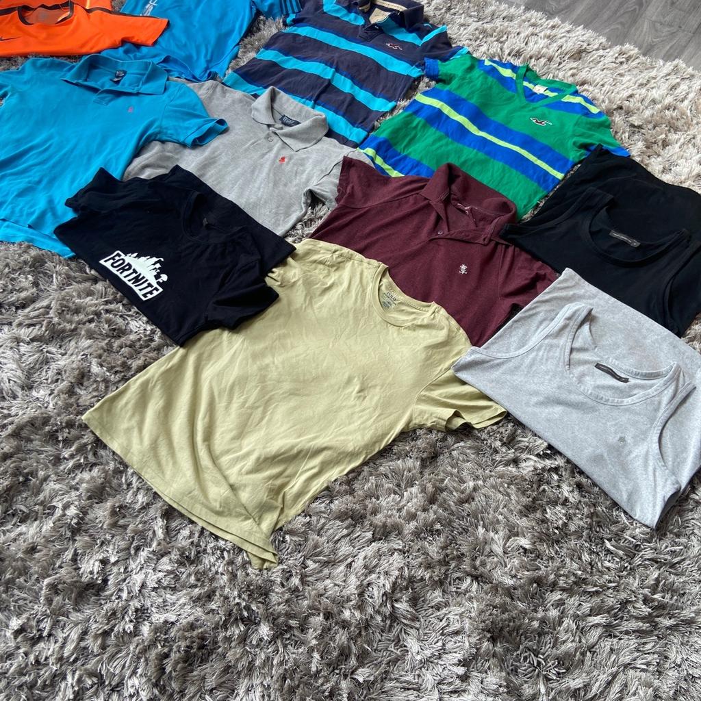 Ralph lauren , French connection, Hollister , Nike and Adidas shirts , great condition
Collection only S252SB