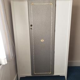 set of 2 wardrobes, with keys.
Dimensions:
Big wardrobe 
H 180cm x W 119cm x D 45cm
Small wardrobe 
H 156cm x W 78cm x D 45cm
£60 for double only, £40 for single only, both for £90.
collection from Slough SL1.