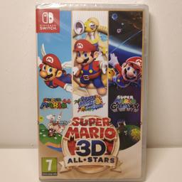 Verkaufe hier Super Mario 3D All Stars (beinhaltet Super Mario 64, Super Mario Sunshine und Super Mario Galaxy) für die Nintendo Switch. Es handelt sich um unbenutzte und noch versiegelte Neuware. Kein Tausch! Abholung oder Versand möglich.