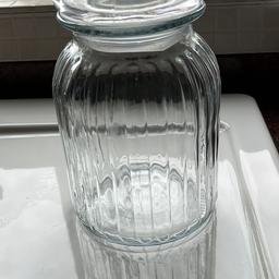 large glass storage jar like new