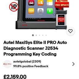 autel elite pro 11 with 2 years updates⁸ once registered UPDATES COST OVER £1000 with docking Station only opened to check the contents NO POSTAGE CASH ON COLLECTION ONLY NO TIME WASTERS SCAMMERS DON'T EVEN MESSAGE WILL NOT BE ENTERTAINED THANK-YOU silly offers will be ignored sorry no other form of payment will not excepted THANKS