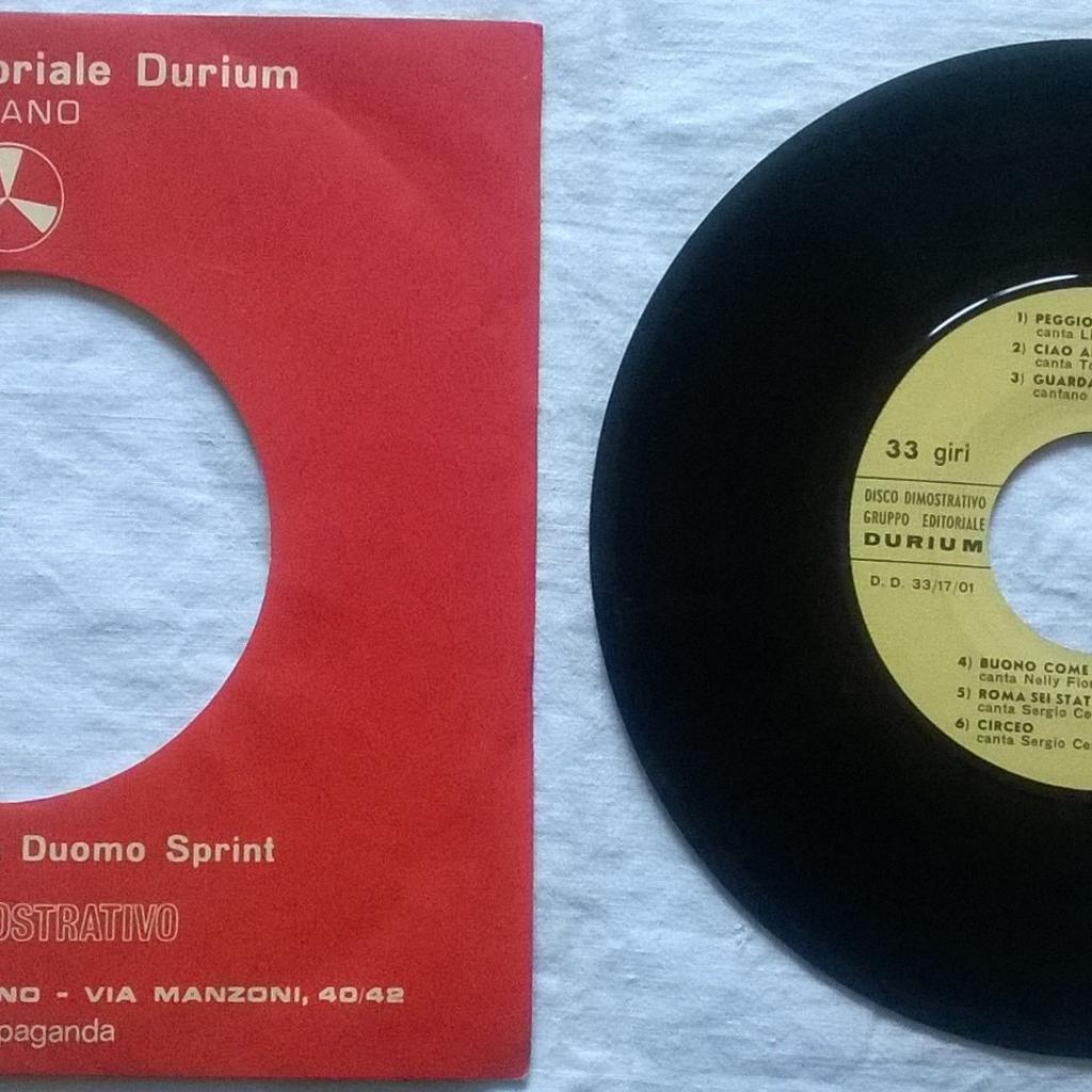 G&B VINILI: 33 GIRI FORMATO 45 - DURIUM D.D.1 in 20142 Milan for €6.00 ...