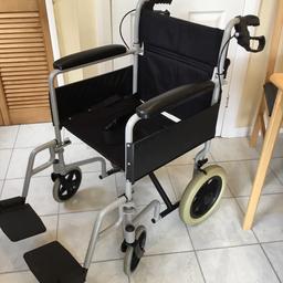 Lightweight Aluminium Wheelchair 
Excellent condition 
Hardly used 
Money back guarantee 
Can deliver locally 
Call or text. 07788
 516364