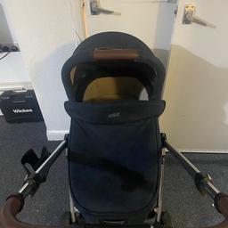 Mamas and papas stroller used for a year only selling due to needing a double stroller has a few scratches and small hole in basket. Comes with changing bag and changing mat and winter foot muff also have the car seat adapter that’s never been used and cup holder that attaches to buggy frame