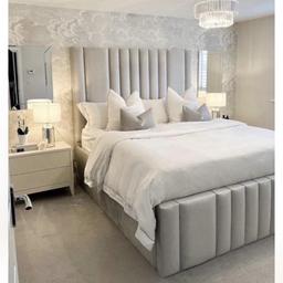 4 ft 6 New Carlton Bed 60 “ head 12”

No mattress , 60” high headboard

Side rails Pebble Plush fabric ( shown on images)

Brand NEW style by JMH beds

Delivery ( paid extra) or pick up from Manchester !