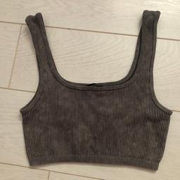 ZARA ladies/teenager grey sports top £2 size xs-s would fit size 8-12  never worn