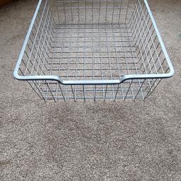 1 x IKEA Komplement Wire basket ( TO FIT PAX 500mm WIDE WARDROBE ) Brackets included.