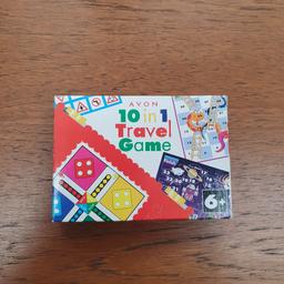 New 10 in 1 Travel Games Compendium.
 Only opened to take photos.
Games are on a scrolling board and all playing parts are magnetic and still in original packaging in the drawer. Game Instructions included.
Games include: Chess, Ludo, Robot game, Snakes and Ladders, Soccer Game, Travel Bingo
Suitable for age 6+