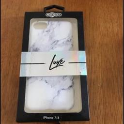 Brand new C@se Luxe white shadow marble iphone 7/8 case