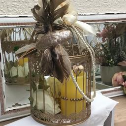 Decorative gold bird cage 🌺