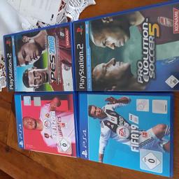 2 x Playstation 2
 PES 2008 / Pro Evolution Soccer 5
2 x PS4
 FIFA 20 und 19