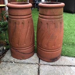 2 large chimney pots ideal as planters in the garden , good condition