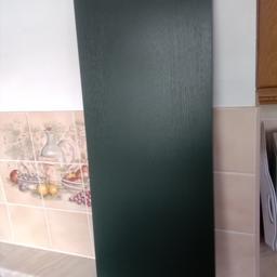 These are surplus to requirements I have 3 no brand new still wrapped in there cardboard wrappers, kitchen cupboard dark green, grained end panels height 752mm and 1 no matching dark green grained 300mm door, these can be resprayed or painted to suit, can be viewed before purchase collection only