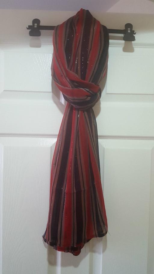 Buy & Sell West Midlands Birmingham - Photos for Black & Red Stripe Shimmer Scarf