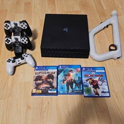 Verkaufe PS4 pro 1 TB,inkl 3 Controller inkl.Ladestation,3 Spiele (Battlefield 4,Bravo Team VR, Iron Man VR),VR Brille und VR Aim Controller
Preis vhb