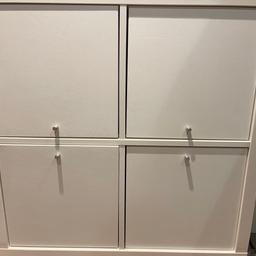 8 white ikea Kallax door inserts with 4 walled doors including metal handles, hinges and all screws. 

No Kallax unit included. I want to use my unit vertically now and keep the gaps open so Woolf like to sell the inserts 

Cost £13 each so £104 total. Selling for £25