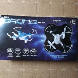 Mini Drone Racer
Age: 8+Years
USB Charge
LED Lights
Infra Red
360° Flip
Requires 2x AAA Batteries
Comes from a smoke + pet free home
Collection only

Originally bought from B&M