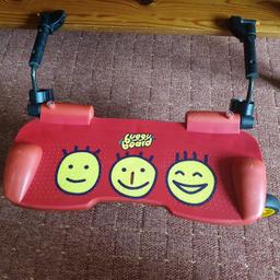 buggy Board for attaching to pushchair for extra child to stand on attaches to most pushchairs. hardly used in very good condition it is a very Solid One not flimsy at all good quality.