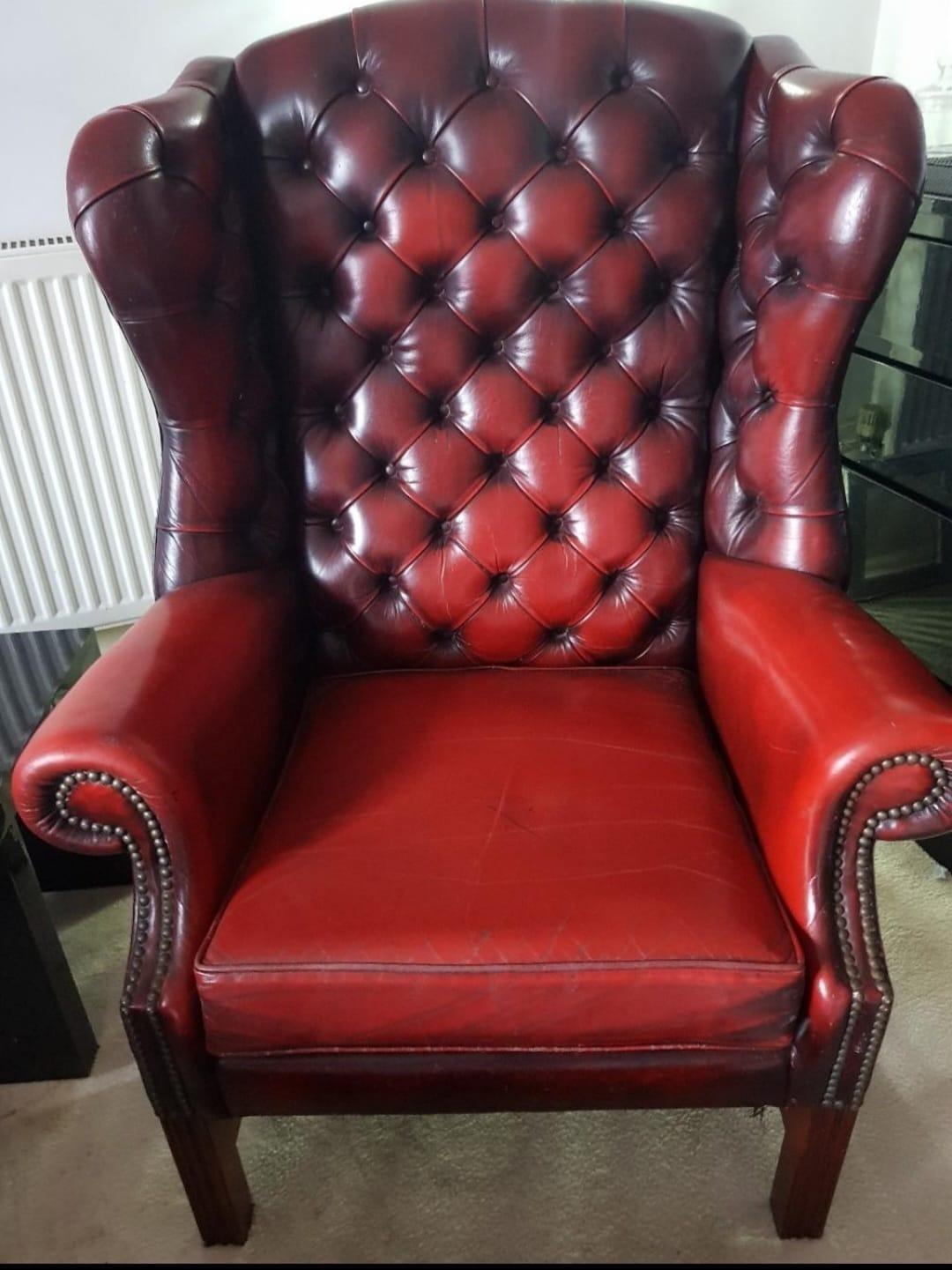 oxbloof red leather Chesterfield armchair in B71 Sandwell for £255.00