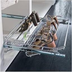 Brand new,  Hafele pull-out shoe rack. 
Silver frame, black connectors and chrome steel basket. Screw fixing. 
H- 15cm
W- 83cm
D- 46cm (closed) / 76cm (opened)
Collection only - in West London near Acton
RRP: £100-200
