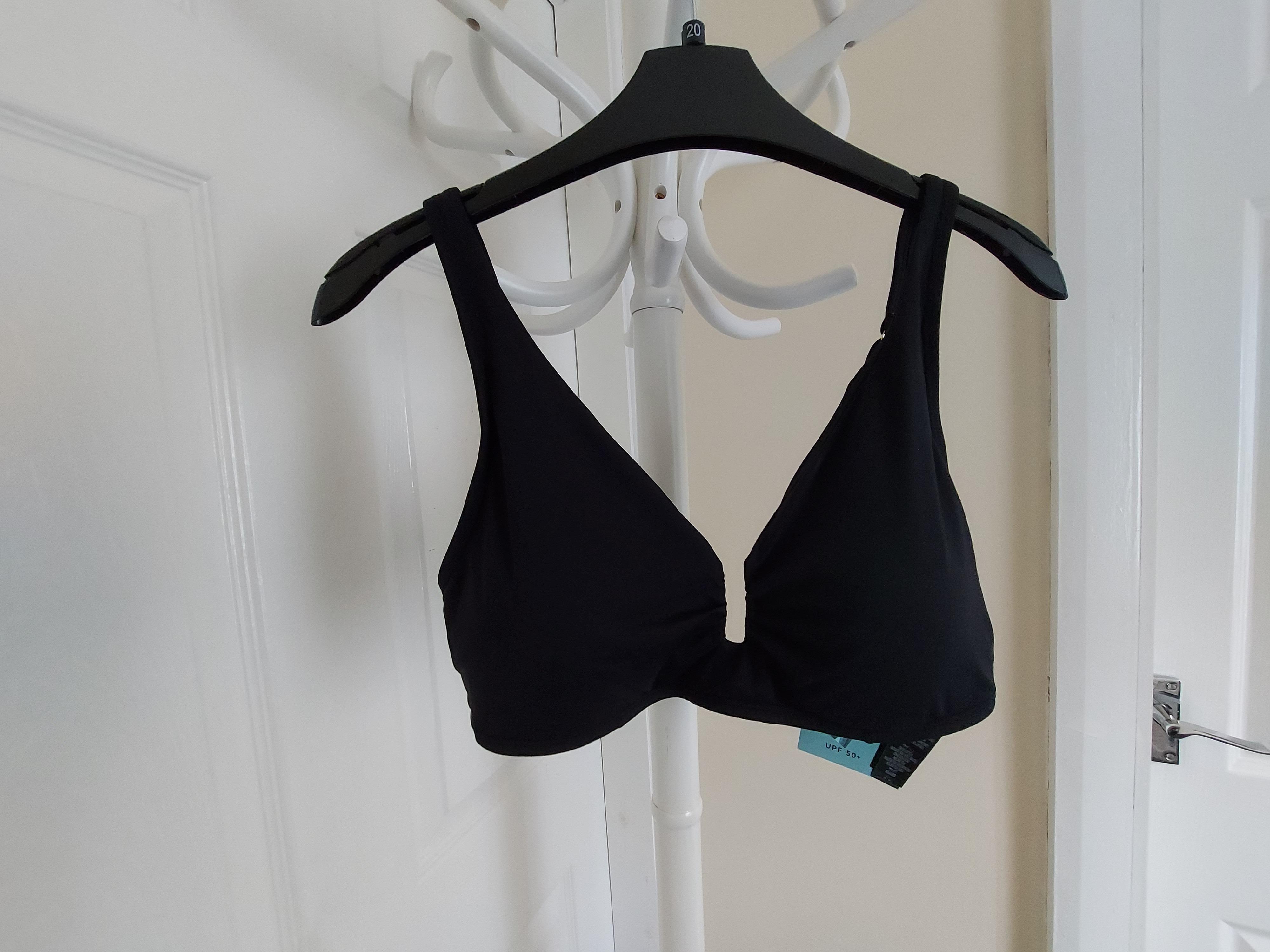 BNWT M&S ROSIE BLACK PADDED NON WIRED BRA SIZE 14 D-E RRP £20