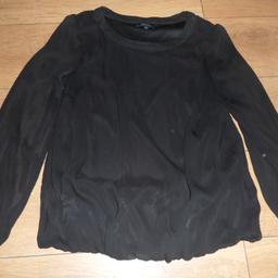 LADIES LINED BLACK BLOUSE SIZE 10 FROM PAPAYA