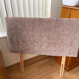 Like new, beige/brown colour, chenille fabric.  Buyer collects.