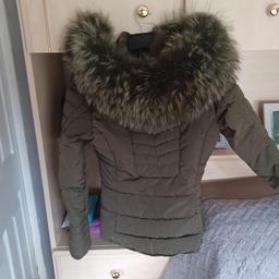 Gorgeous dark khaki frocella coat...like new condition. Padded so very warm size 46 best for size 10/12. Collection only.
