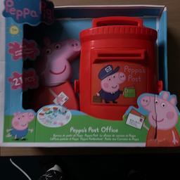 Pepper pig post box brand new the box is a bit squashed because other things have been on top of it. There isn’t any damage to the item