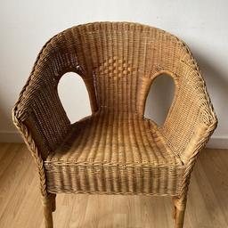 A vintage, woven cane, wicker armchair.
In overall, solid, sturdy condition.
Local delivery available.