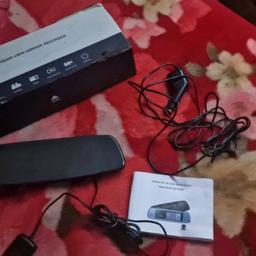 Amazing item

Touch screen
1x micro USB card slot
1x sim card slot for Internet connection
GPS
you can listen to music uploaded onto sd card

Good working condition

Comes with car charging usb cable and speaker cables

Box a bit beaten up

Collection only from brentford tw8