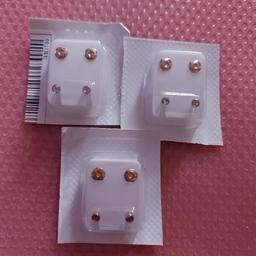 3 pairs stud earrings all new collection blackburn