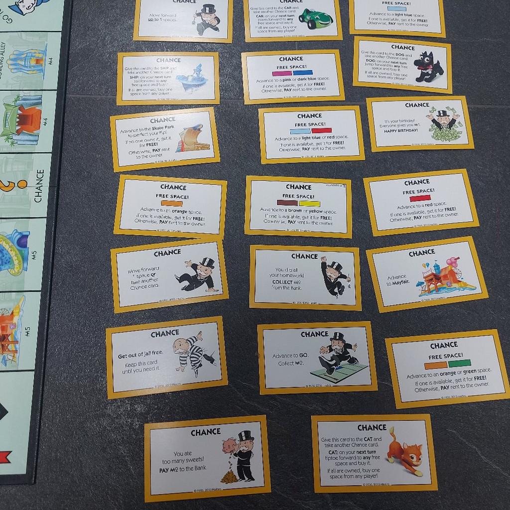 My first monopoly game is complete, slight damage to box as shown. I do have another set like this but has acouple of tokens missing I'll include as spares incase someone loses any playing. The box for that is great

Comes from smoke free home

Collection only
