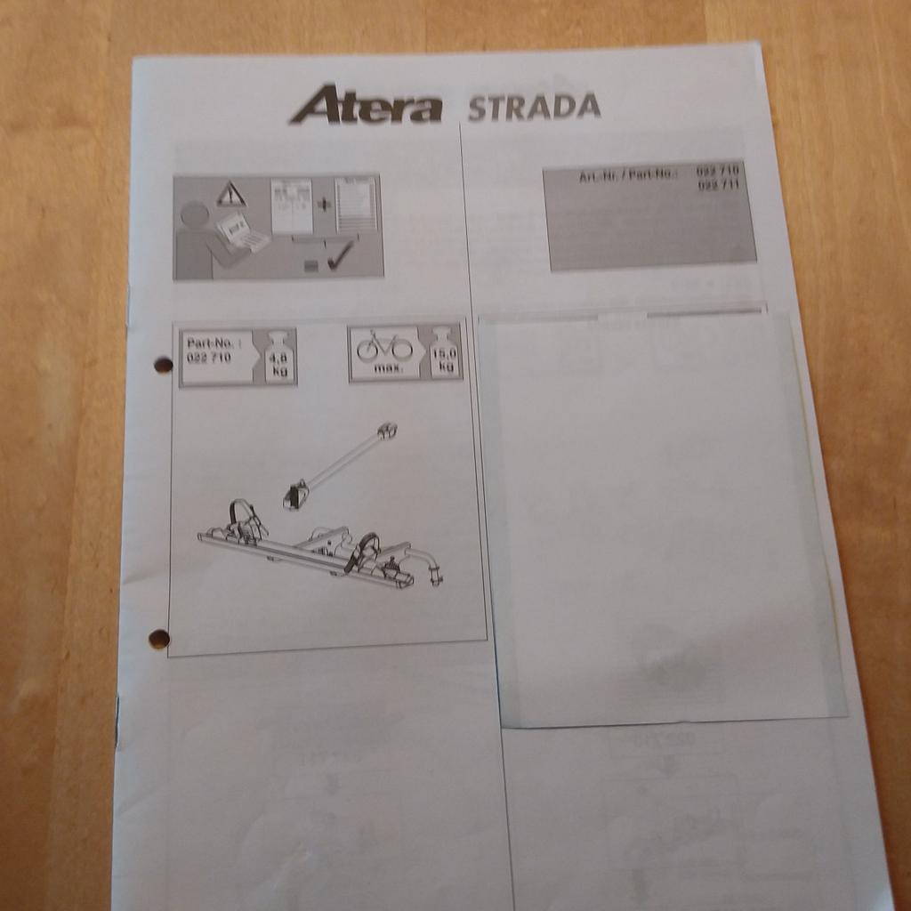 Erweiterungsbau für Fahrradträger Atera Strada, so können Sie aus einem 2er Fahrradträger einen 3er oder aus einem 3er Fahrradträger einen 4er Fahradträger machen, der Erweiterungssatz wurde nur wenig benutzt ist neuwertig, Atera 022 710
