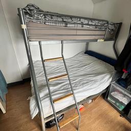 Bunk bed for sale, double bottom and single top
Will come with a double mattress if wanted 
Redecorating so not needed any more
Bargain £50 Ono