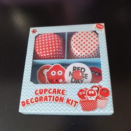 red nose day / comic relief day cupcake decoration kit
includes
 24 cupcake cases
24 toppers
brand new
COLLECTION ONLY
see my listings for other baking accessories available