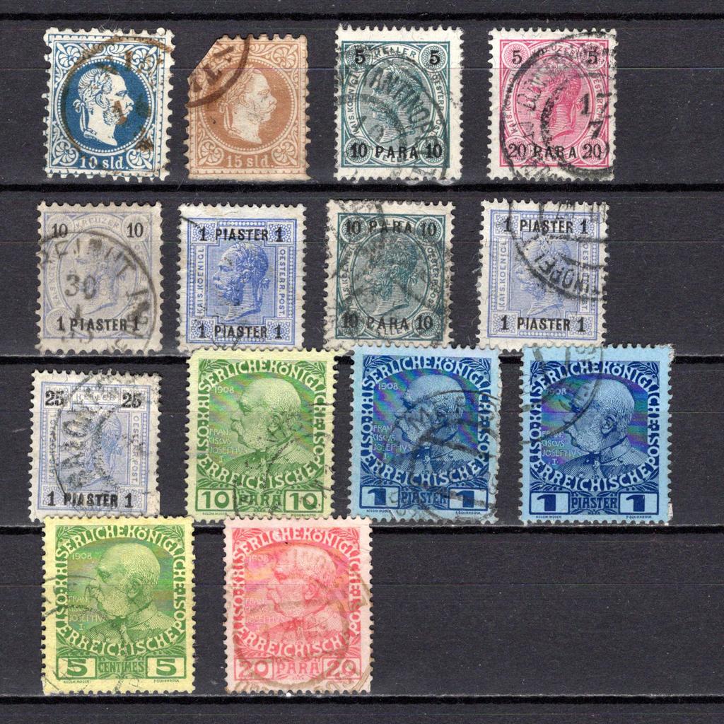Alte Briefmarken Österreichische Post in der Türkei , Erhaltung siehe Bilder (B1677)