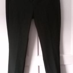 Black formal pants from Next 6
The colour is black as took the photos in the sunshine, so I  don't have a posh phone so doesn't adjust, but mention this here so you are aware.  Lovely textured material that stretches to fit.

Clearing wardrobe out due to having baby.

Local collection preferred from a safe spot, Tesco Express Tulketh Mill PR2 2BT. Protects both seller & buyer.  

### For sent items-Any PayPal payments; buyer pays all fees or FULL payment sent as only fair.
 
I don't do bank transfers or Western Union.

Humblest of apologies.