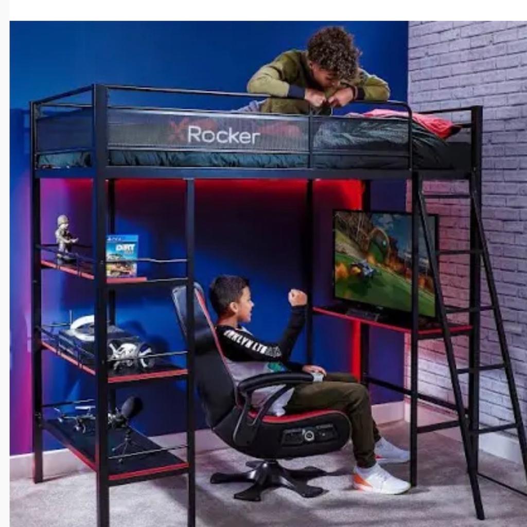 X ROCKER gaming high sleeper bed with shelves in CV2 Coventry für £ 200 ...