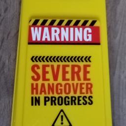 Severe Hangover! Desk Warning Sign.

Funny desk warning sign
Perfect accessory for your desk
Help warn colleagues away without causing offence
They’re sure to cause a giggle in the office or at home
A great gift for the person who has everything
Size 24 x 12 X 11.5cm
Makes the perfect office secret Santa gift

Local collection preferred from a safe spot, Tesco Express Tulketh Mill PR2 2BT. Protects both seller & buyer.  

### For sent items-Any PayPal payments; buyer pays all fees or FULL payment sent as only fair.
 
I don't do bank transfers or Western Union.

Humblest of apologies.