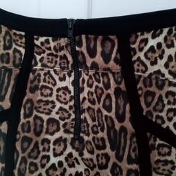 Topshop Leopard print skirt size 8.

Clearing out wardrobe to raise funds.

Local collection preferred from a safe spot, Tesco Express Tulketh Mill PR2 2BT. Protects both seller & buyer.  

### For sent items-Any PayPal payments; buyer pays all fees or FULL payment sent as only fair.
 
I don't do bank transfers or Western Union.

Humblest of apologies.