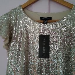 New Look Sz 8
Excellent for party.
Shirley Bassey style sequins party dress for nights out and Christmas time.

Very good condition as worn a few times, but now too small & have baby, so no chance now. Grab yourself a bargain today.

Local collection preferred from a safe spot, Tesco Express Tulketh Mill PR2 2BT. Protects both seller & buyer.

### For sent items-Any PayPal payments; buyer pays all fees or FULL payment sent as only fair.### Usually £1.45 on top of p&p. I don't do bank transfers or Western Union malarkey.

Sadly scammers sending me links & false payments screen shots is simply not gonna work. Life is too short, so kindly respect my wishes. Even ones who have never communicated here, suddenly claim they never received the item. I think they got confused as sending to so many, as just hitting multiple sellers.

The latest is they want an item of small value & pretend to be a business, wanting £300 on top. Mamma Mia!! No driver pick ups, no sister/ brother pick ups