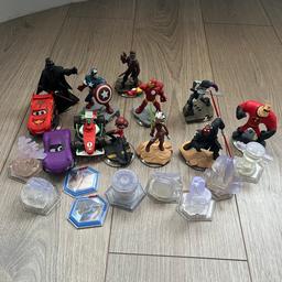 Disney Infinity games versions 2.0 & 3.0. Over 25 Disney figures plus attachments and Portal, also comes with Toy Box expansion game.