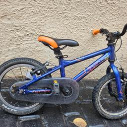 carrera kids 14 inch bike ideal 1st bike comes with stabilisers. perfect 1st bike to learn on.