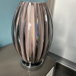 Beautiful rose gold silk lampshade with plastic crystal effect exterior.
1 for £3 or 2 for £6