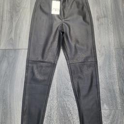 Zara Womens Black Leather Trousers/Leggings
Brand New With Tag , Size uk; M/38